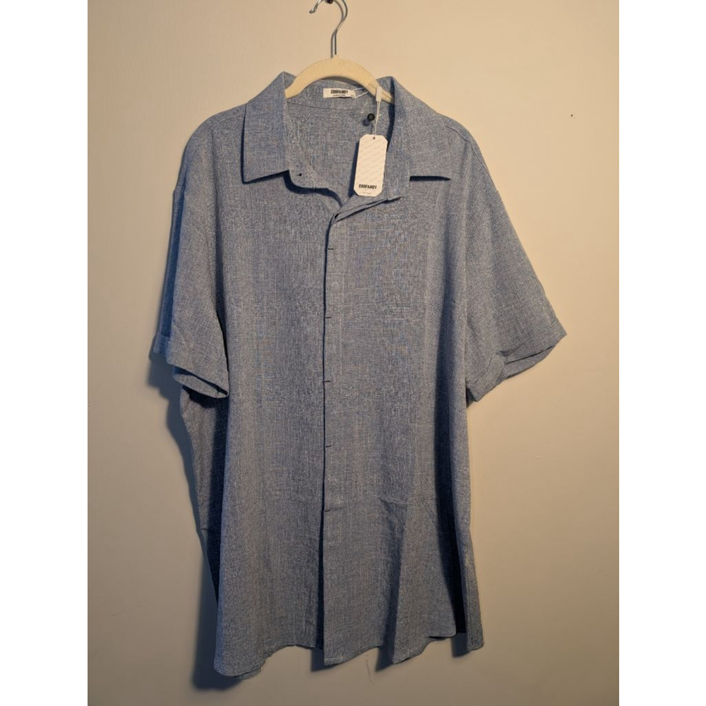 COOFANDY Men's Blue Button Down Shirt XXL